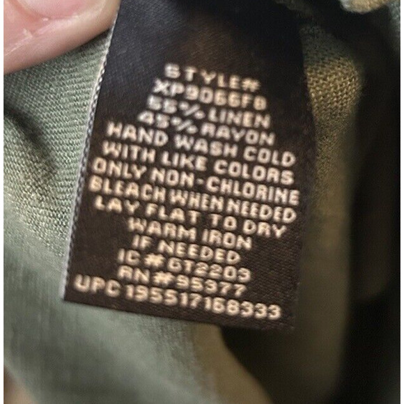 Social Standard by Sanctuary Green Linen Blend Solstice Jogger Pant Women's XL - Picture 6 of 7